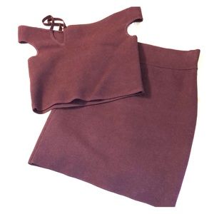 2 piece sweater skirt set